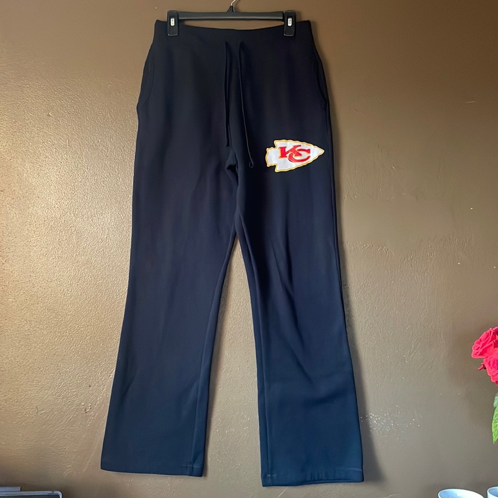 NFL Kansas City Chiefs Black Drawstring Sweatpants / Size Large